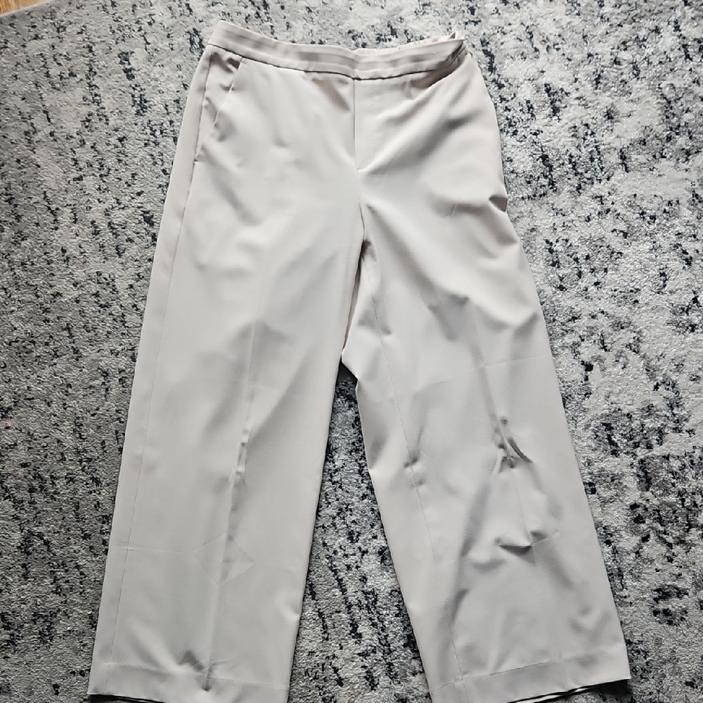 Banana Republic Wide-Leg Pants in Light Beige